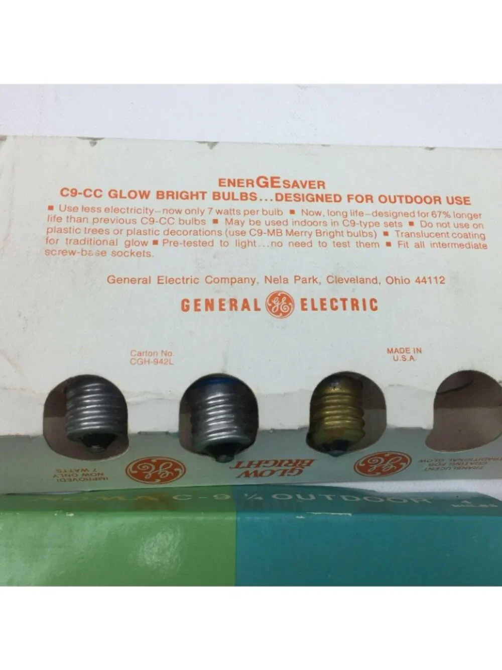 Vintage Sears General Electric Christmas Blue Bulbs Lamps D14 C-9 1/2 Variety